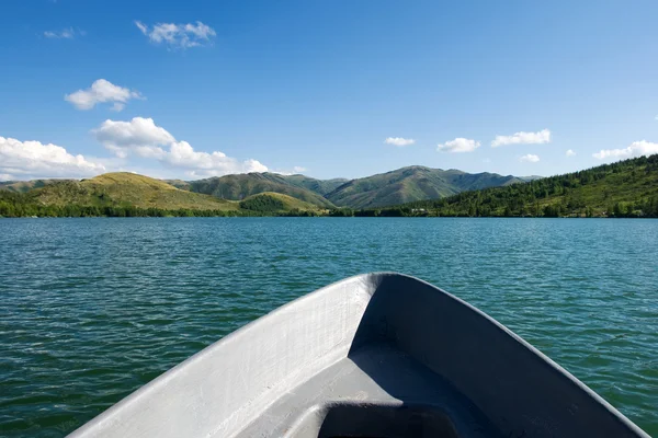 stock image Swimming boat