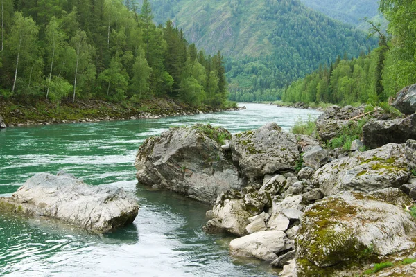 Река с валунами — стоковое фото