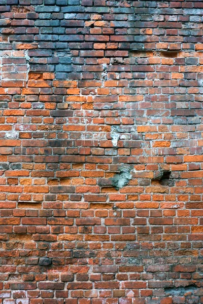 Mur de brique endommagé — Photo