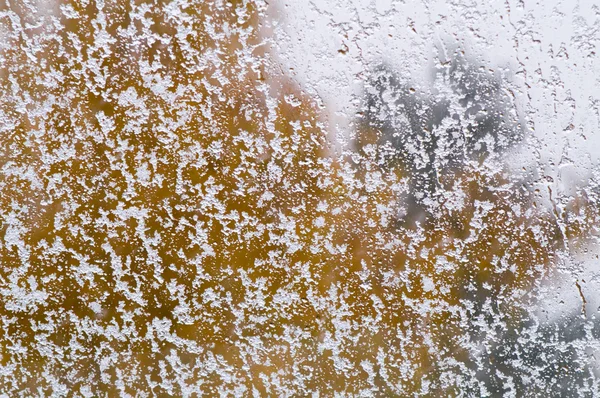 Sneeuw op de wondow — Stockfoto