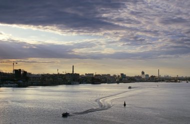 Güzel şehir Nehri Panoraması