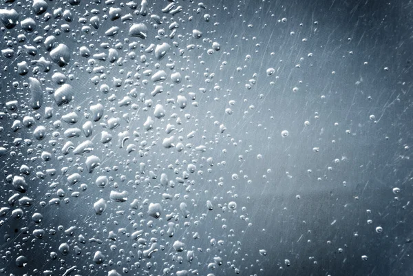 Stainless texture with water drops — Stock Photo, Image