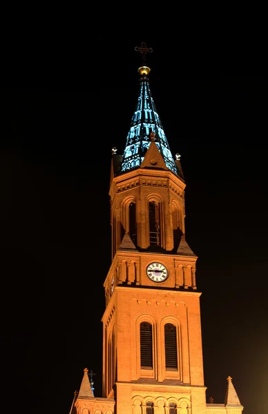 Pozna에서 밤에 교회? — 스톡 사진