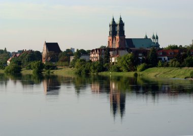 Church by the river clipart