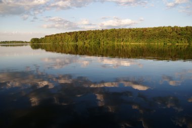 Lake and clouds clipart