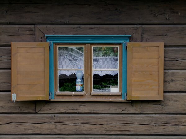 Window in village church, Polska