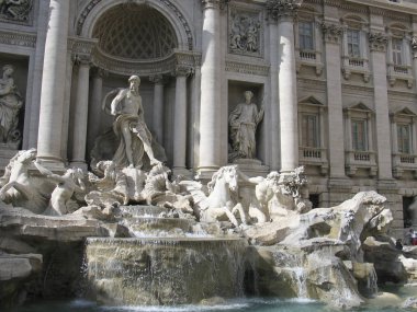 THE FOUNTAINS OF TREVI IN ROME, ITALY clipart