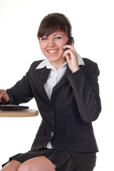 Sekretářka v telefonu — Stock fotografie