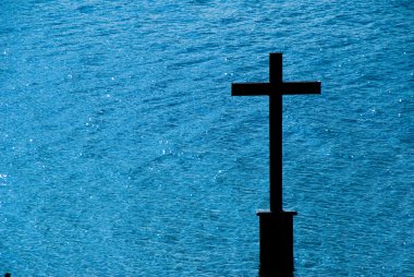 Ludwig II Memorial in Starnberger Sea, Germany clipart