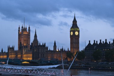 The big ben tower in London, United Kingdom clipart