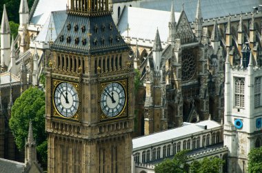 The big ben tower in London, United Kingdom clipart