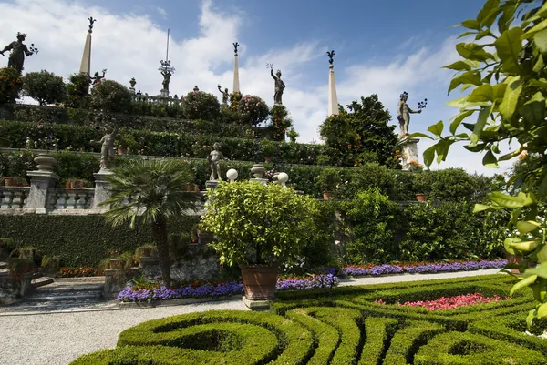 De barokke tuinen van het isola bella, lagomaggiore — Stockfoto