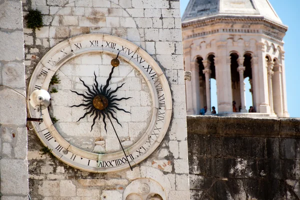スプリット、クロアチアの時計塔 — ストック写真
