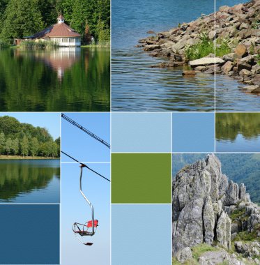 Collage of beautiful landscapes clipart