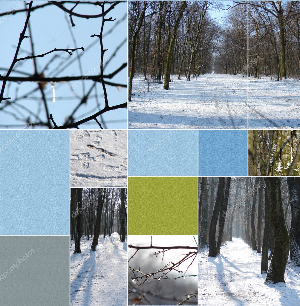 Collage di paesaggi invernali belle — foto stock © re bekka #2787026 Immagini invernali belle