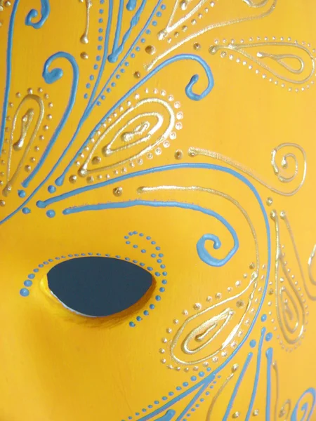 아름 다운 그린된 베네 치안 마스크 — 스톡 사진