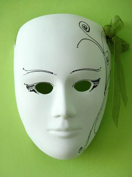 Λευκό Αποκριάτικη μάσκα — Φωτογραφία Αρχείου