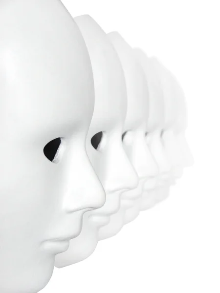 Bílá karnevalové masky — Stock fotografie