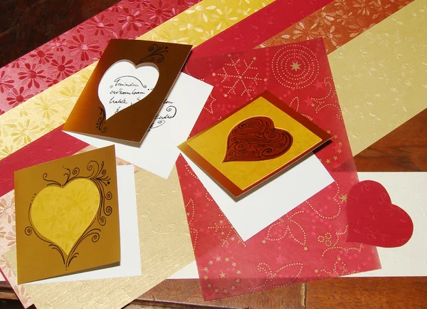 Beautiful romantic greeting cards — Stock Photo, Image