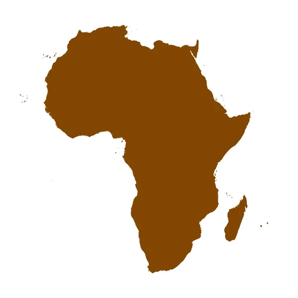 Africa map silhouette — Stock Photo, Image