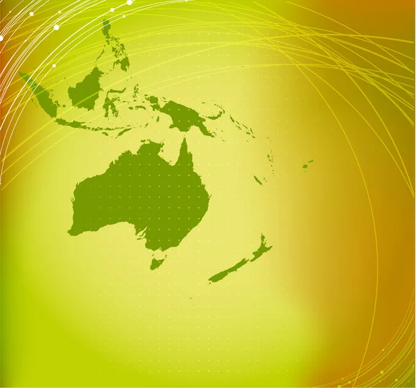 Avustralya harita siluet — Stok fotoğraf