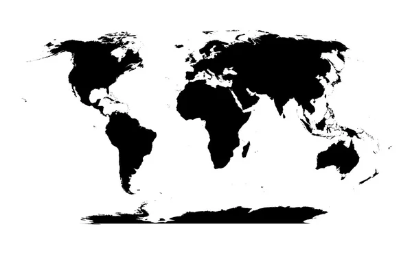 Silhouette carte du monde — Photo