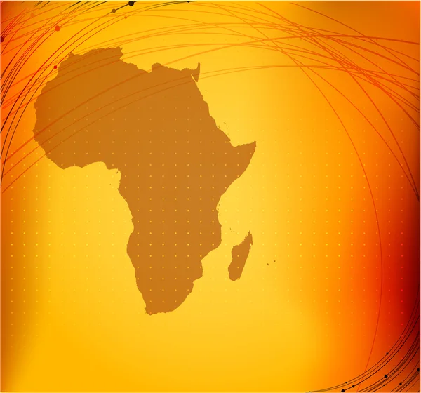非洲地图轮廓 — 图库照片