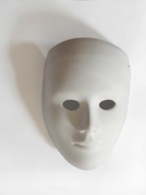 Beyaz karnaval maskesi