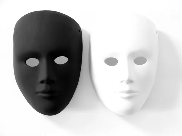 Maschera veneziana in bianco e nero — Foto Stock