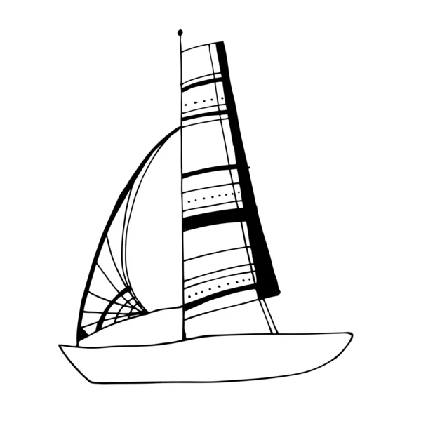 Bebilderte niedliche Segelboote — Stockfoto