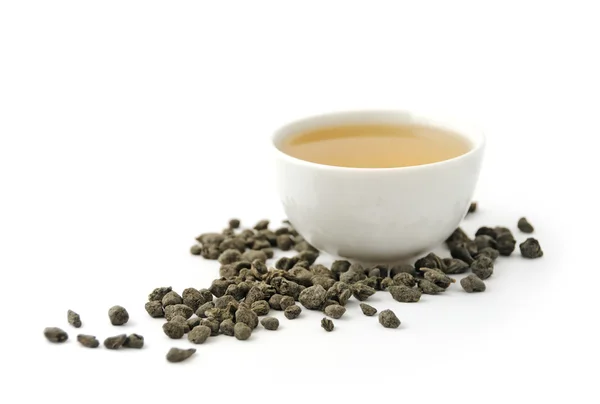 Zielona herbata w tle — Zdjęcie stockowe