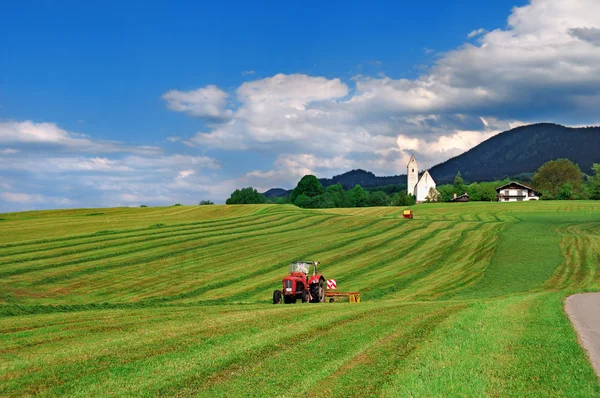 stock image Tractor working in the field