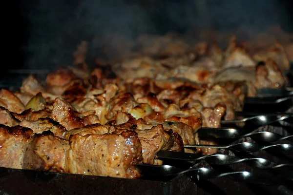 Cooking kebab — Stock Photo, Image