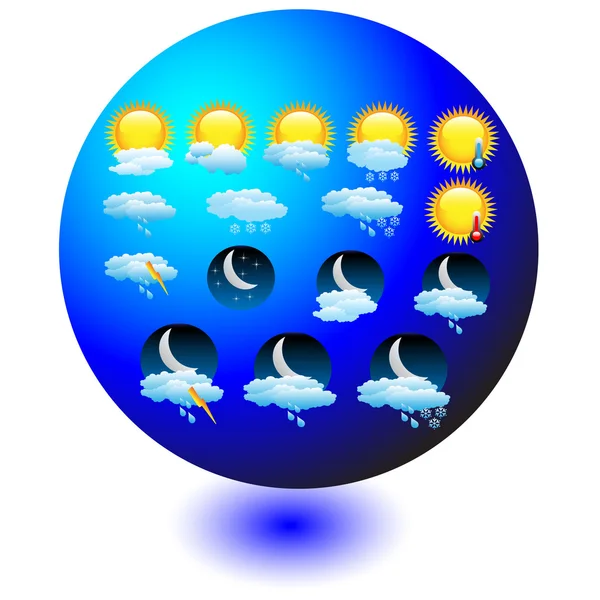 Weather globe.Vector — Stock Vector