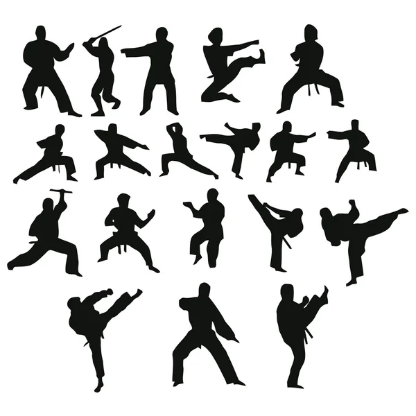 Silhouettes of positions.Vector — Stock Vector