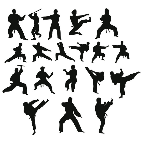 Silhouettes of positions.Vector