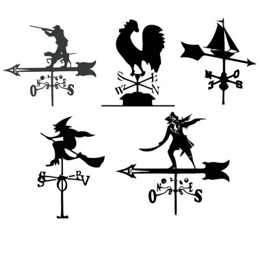 Weathervanes set.Vector clipart