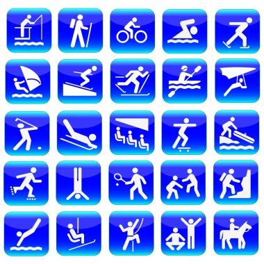 Web icon sport set.Vector clipart