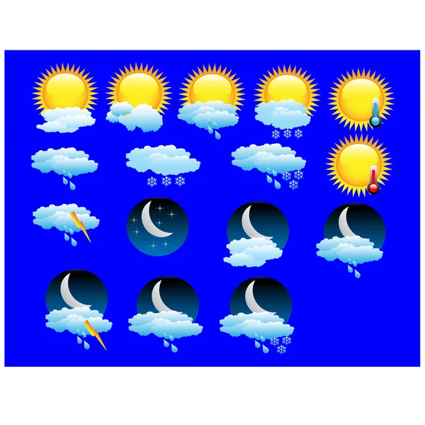Set météorologique.Vecteur — Image vectorielle