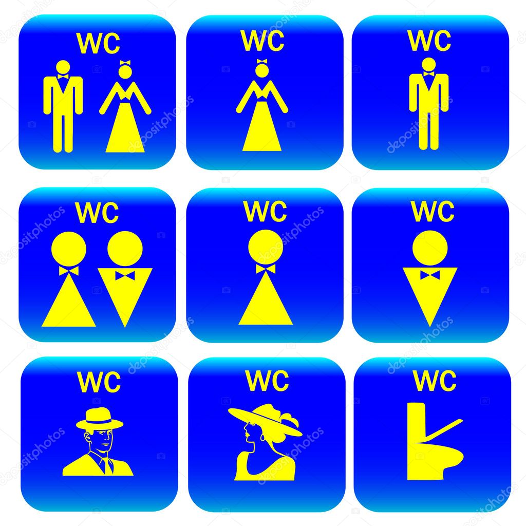Icon,Toilet Man and woman.Vector