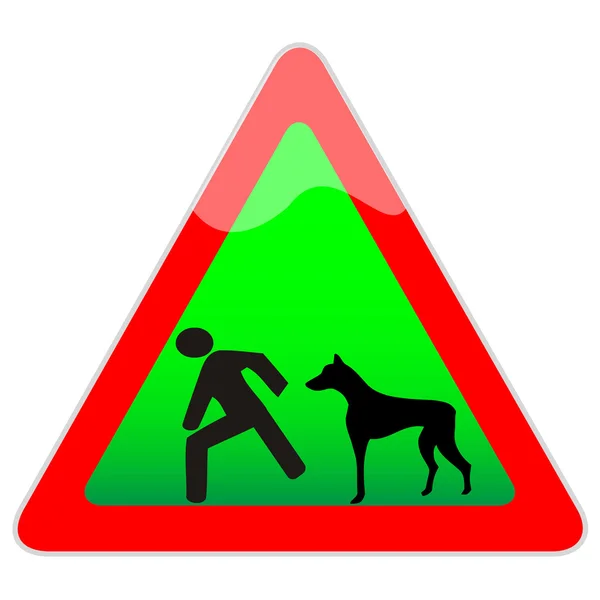 Warning, Wicked dog — Stock Vector