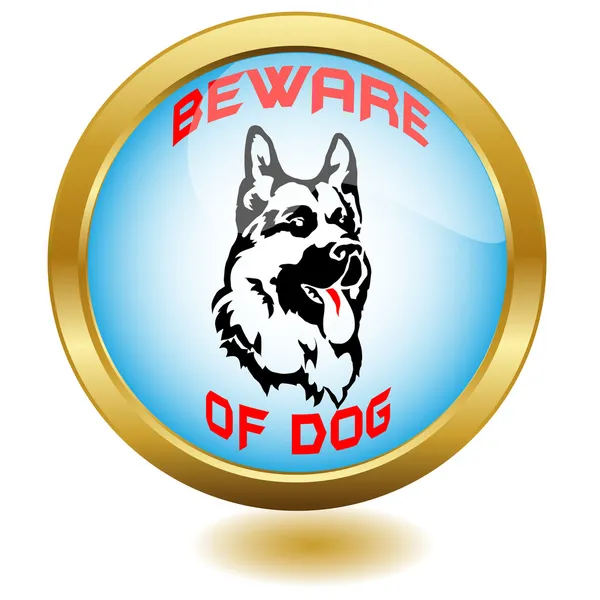 Cuidado com o cão —  Vetores de Stock
