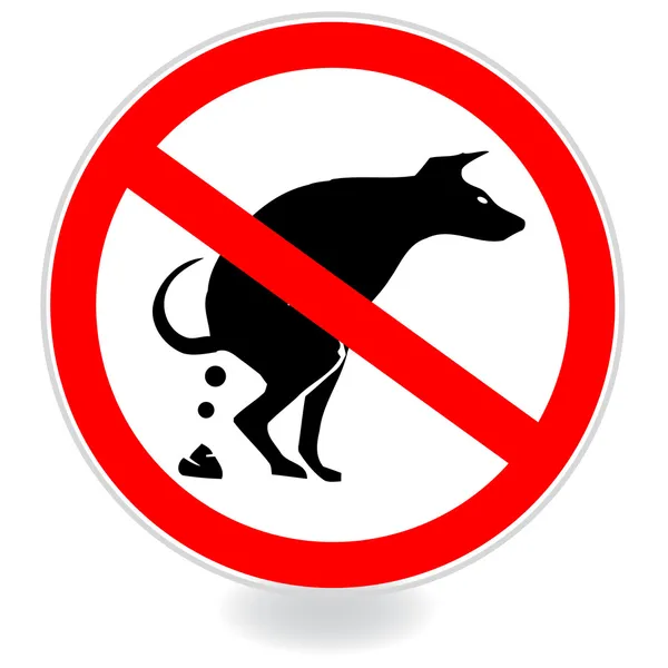 Aucun signe de crotte de chien — Image vectorielle