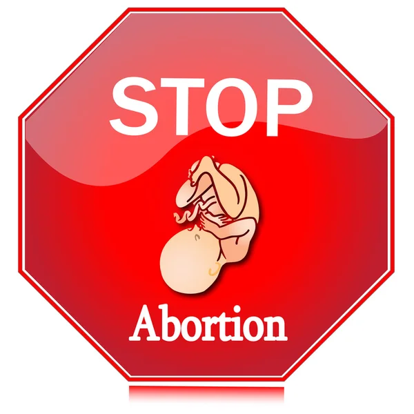 Stoppa abortion.vector — Stock vektor