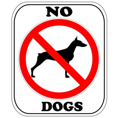 Sign, NO Dogs clipart