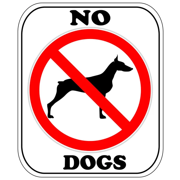 Sign, NO Dogs — Stock Vector