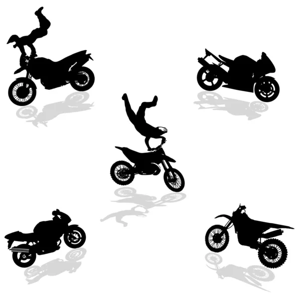 Motorcykel set.vector — Stock vektor