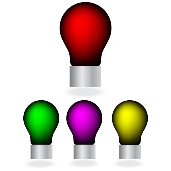 Ampoule colorée.Vecteur — Image vectorielle