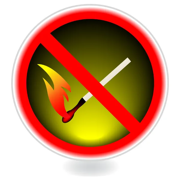 No fire sign. Vector — Stock Vector