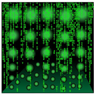 Matrix background.Vector clipart